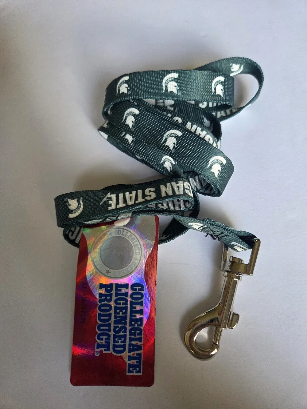 Michigan State Dog Leash NWT Spartans Logo Heavy Duty Nylon 3/4